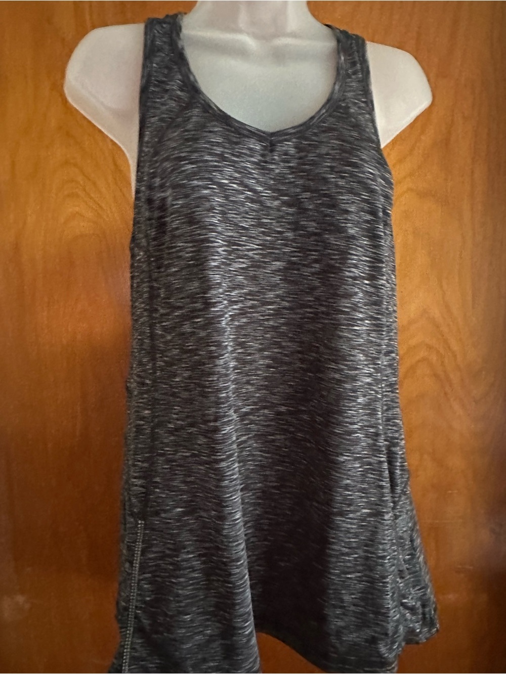 Tangerine Large Space Dye Racerback Athletic Tank Zip Pocket